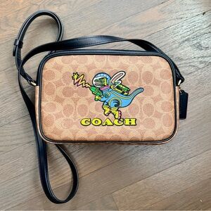 Coach Brown Crossbody Bag with Black Strap